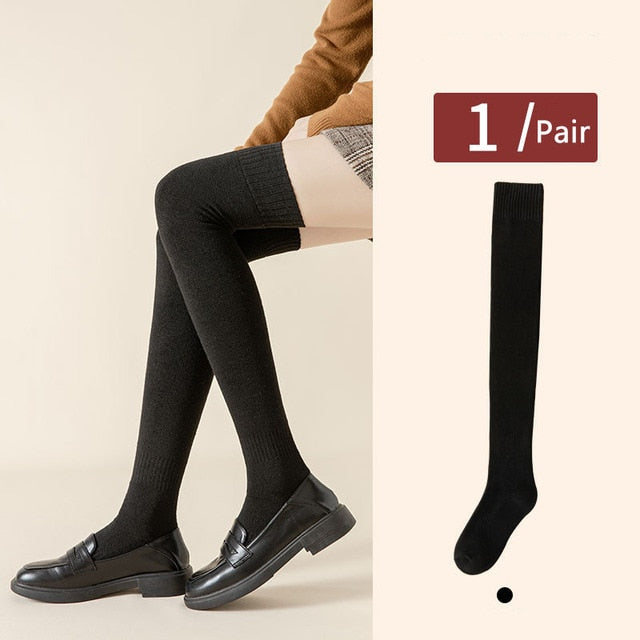 Women Warm Thick Long Cotton Socks