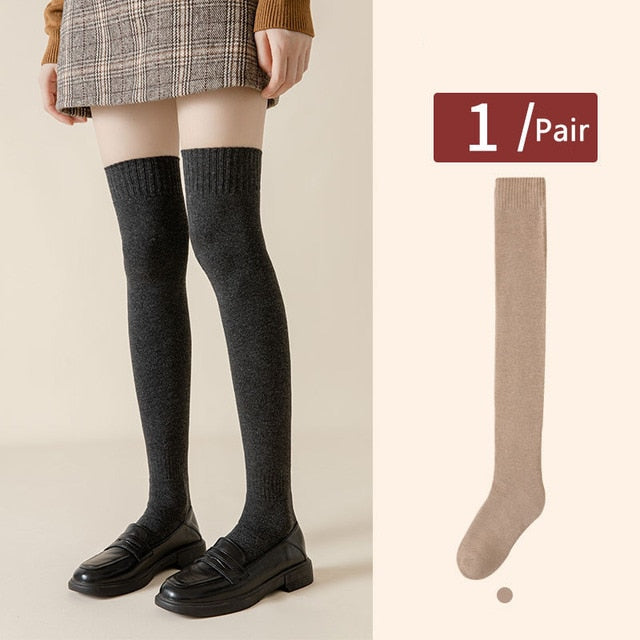 Women Warm Thick Long Cotton Socks