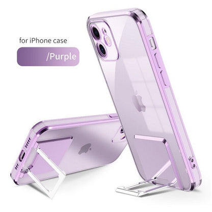 Transparent Plating Bracket Silicone Case