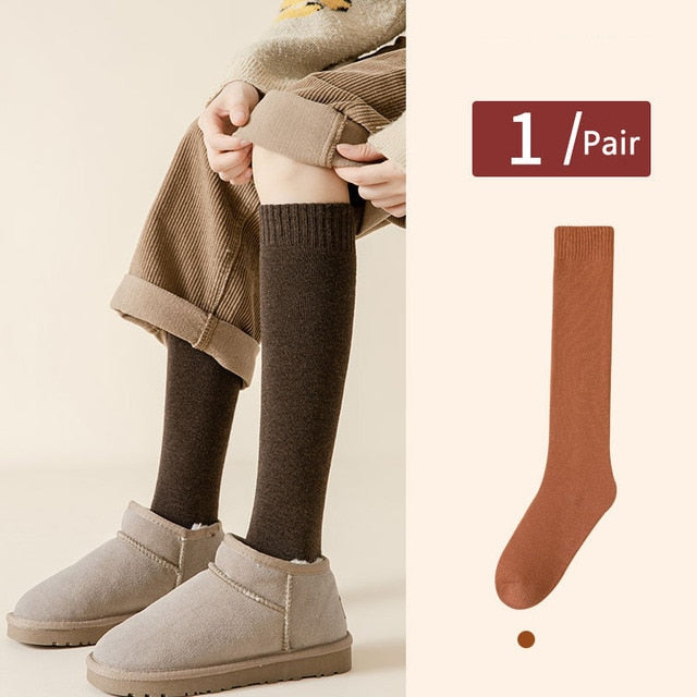 Women Warm Thick Long Cotton Socks