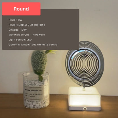 3D Metal Wind Spinner Lamp
