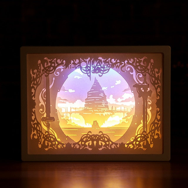 3D Paper Carving Night Light