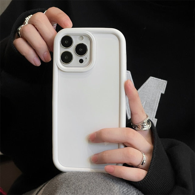 Matte Silicone Shockproof iPhone Case