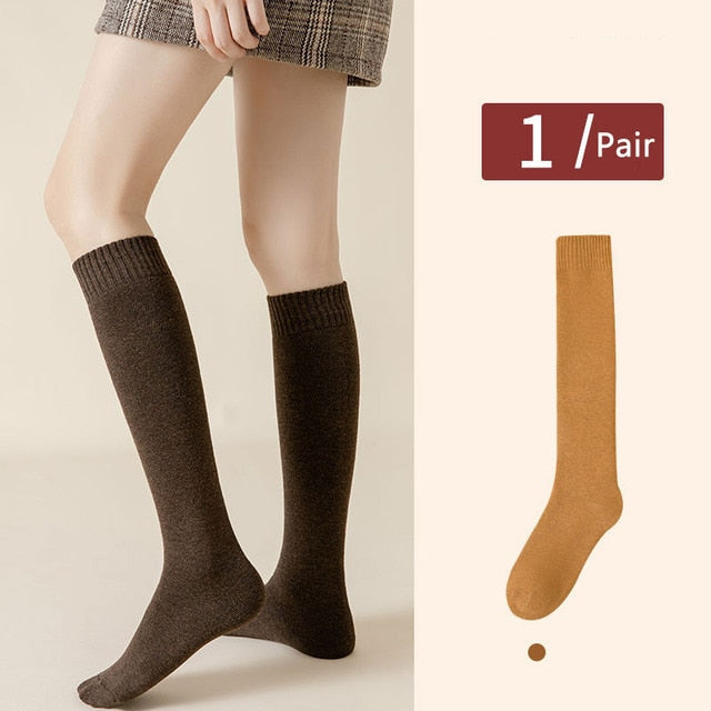 Women Warm Thick Long Cotton Socks