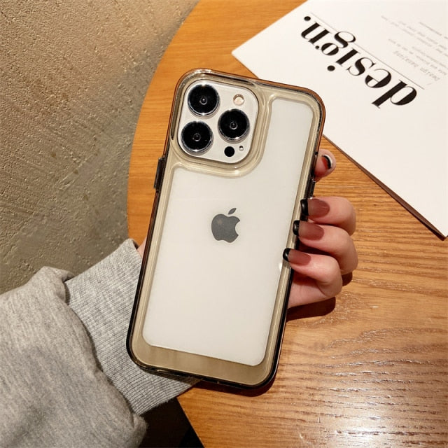 Transparent Shockproof Camera Protection iPhone Case