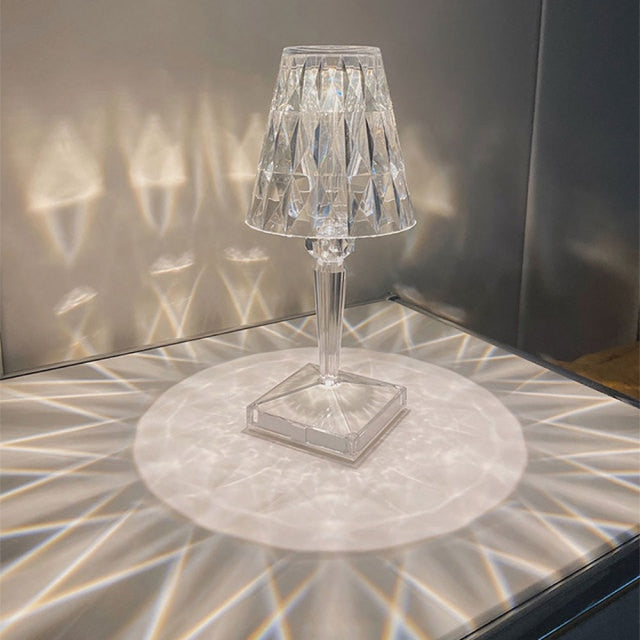 Crystal Glass LED Table Lamp